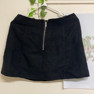 Women’s suede skirt.